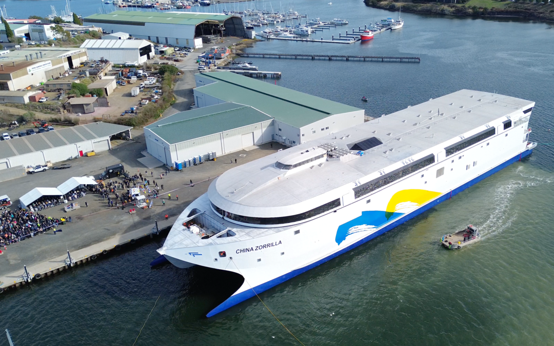 World’s Largest Electric Ship Debuts in Australia, Built by Incat