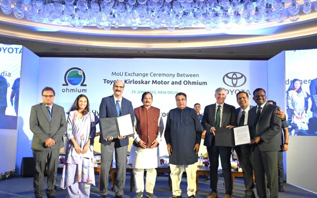 Toyota Kirloskar Motor, Ohmium Partner on Green Hydrogen Solutions in India
